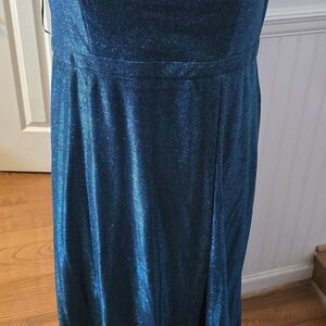 Morgan & Co. Blue Shimmer Prom Dress
